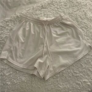 Lululemon White Athletic Shorts 3’